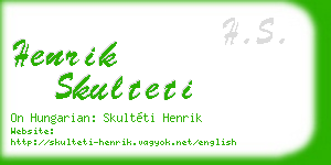 henrik skulteti business card